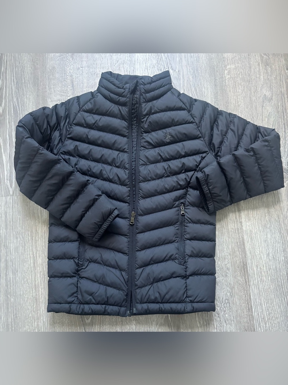 Polo by Ralph Lauren Boys Black Quilted Puffer Jacket size 7